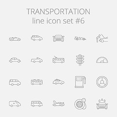 Image showing Transportation icon set.