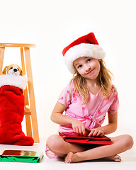 Image showing little girl on christmas