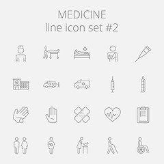 Image showing Medicine icon set.