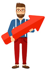 Image showing Successful businessman with arrow up.