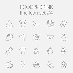 Image showing Food and drink icon set.