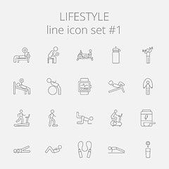 Image showing Lifestyle icon set.