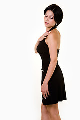 Image showing Woman in black dress