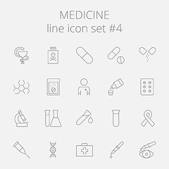 Image showing Medicine icon set.