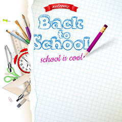 Image showing Welcome back to school. EPS 10