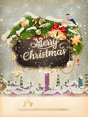 Image showing Christmas greeting card. EPS 10