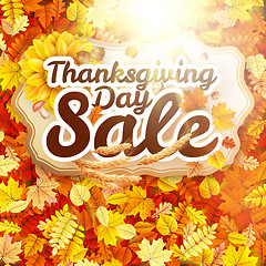 Image showing Thanksgiving Day sale. EPS 10