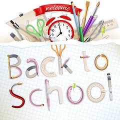 Image showing Welcome back to school. EPS 10