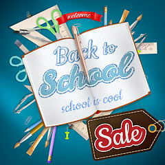 Image showing Back to School Sale Design. EPS 10