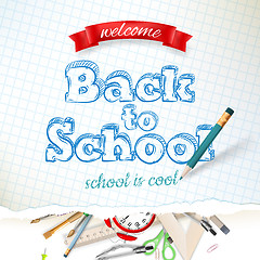 Image showing Welcome back to school. EPS 10