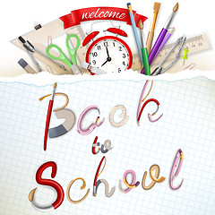 Image showing Welcome back to school. EPS 10