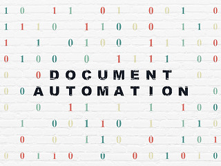 Image showing Business concept: Document Automation on wall background