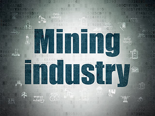 Image showing Manufacuring concept: Mining Industry on Digital Paper background