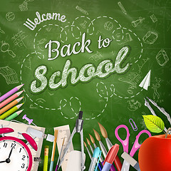 Image showing Back to school background. EPS 10