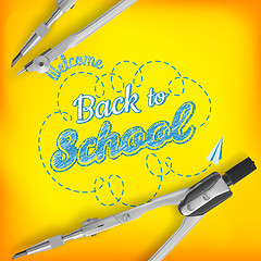 Image showing Welcome back to school greeting card. EPS 10
