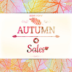 Image showing Autumn sale Background. EPS 10