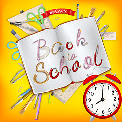Image showing Back to School postcard. EPS 10