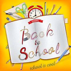 Image showing Back to School postcard. EPS 10