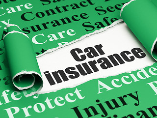 Image showing Insurance concept: black text Car Insurance under the piece of  torn paper