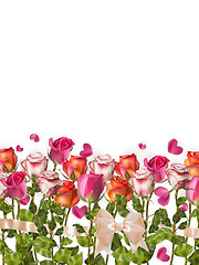 Image showing Roses and heart shape Petals. EPS 10