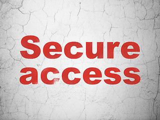 Image showing Protection concept: Secure Access on wall background