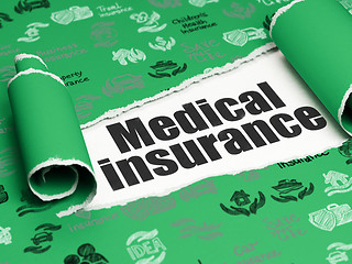 Image showing Insurance concept: black text Medical Insurance under the piece of  torn paper