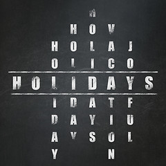 Image showing Holiday concept: Holidays in Crossword Puzzle
