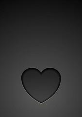 Image showing Dark heart background