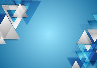 Image showing Corporate tech geometric background with triangles