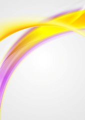 Image showing Bright shiny waves abstract background