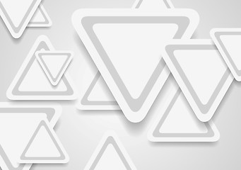 Image showing Tech corporate paper background with grey triangles