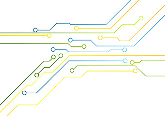 Image showing Tech bright circuit board background