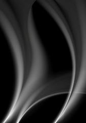 Image showing Elegant grey wavy smoke abstraction