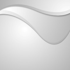 Image showing Abstract grey wavy corporate background