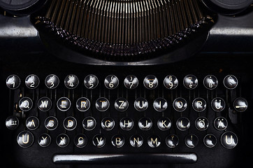 Image showing Vintage typewriter keyboard