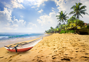 Image showing Boat on a beach