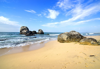 Image showing Stones in ocean