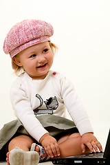 Image showing Baby with pink hat