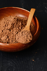 Image showing Raw organic carob powder