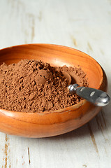 Image showing Raw organic carob powder