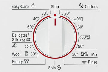 Image showing control panel of laundry or washing machine