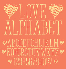 Image showing Vector Hand Drawn Alphabet