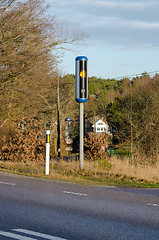 Image showing one speed camera on a swedish road