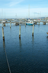 Image showing one little pieceful harbour in sweden 