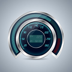 Image showing Fully digital speedometer rev counter