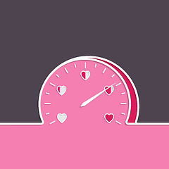 Image showing Love meter with heart gauge
