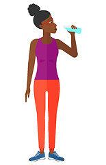 Image showing Woman drinking water.