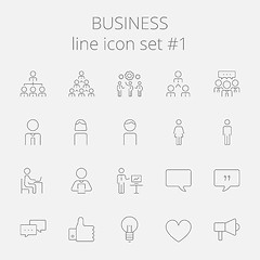 Image showing Business icon set.