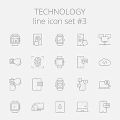 Image showing Technology icon set.