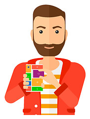 Image showing Man with modular phone.